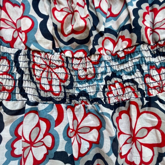 MOSSIMO SUPPLY CO Sweet Smocked Plumeria Paisley Sundress Tank Dress July 4th M - Picture 6 of 10